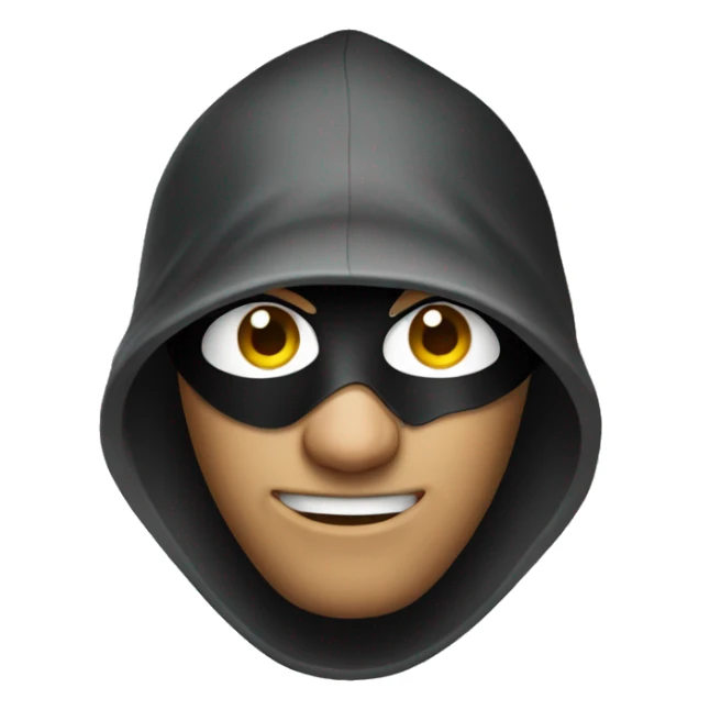 Apple burglar emoji sticker