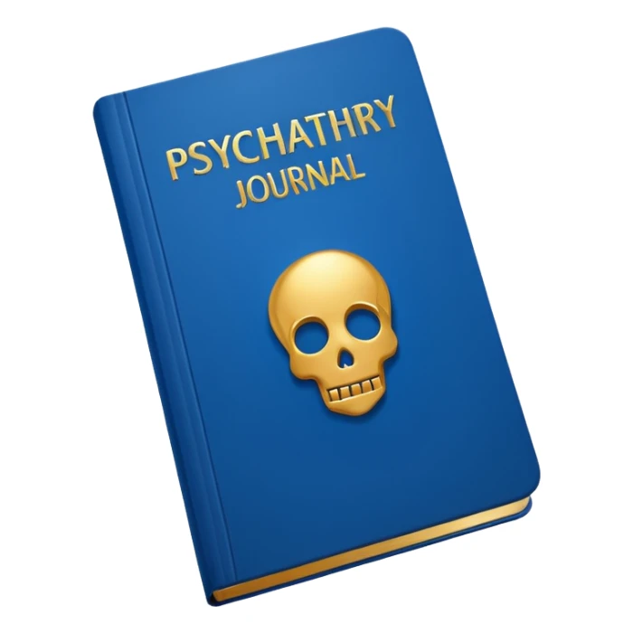 Psychiatry journal book sticker