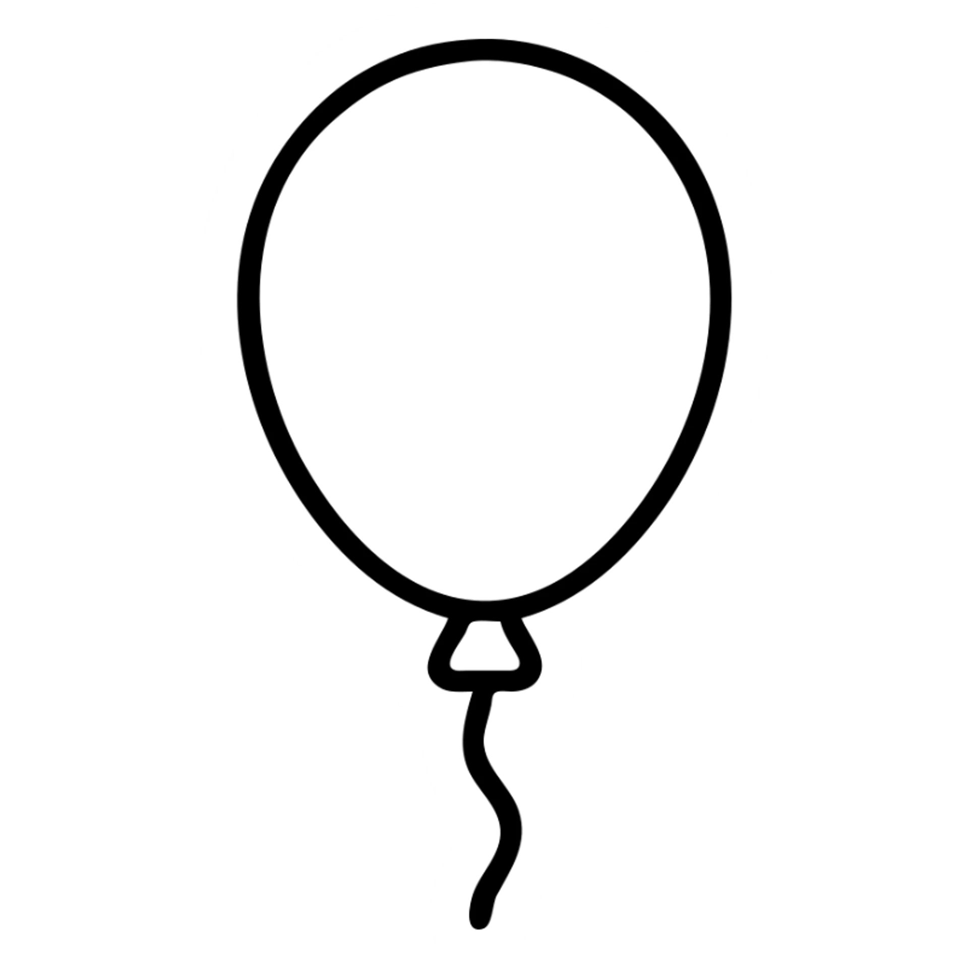 outlined balloon icon, no fill sticker
