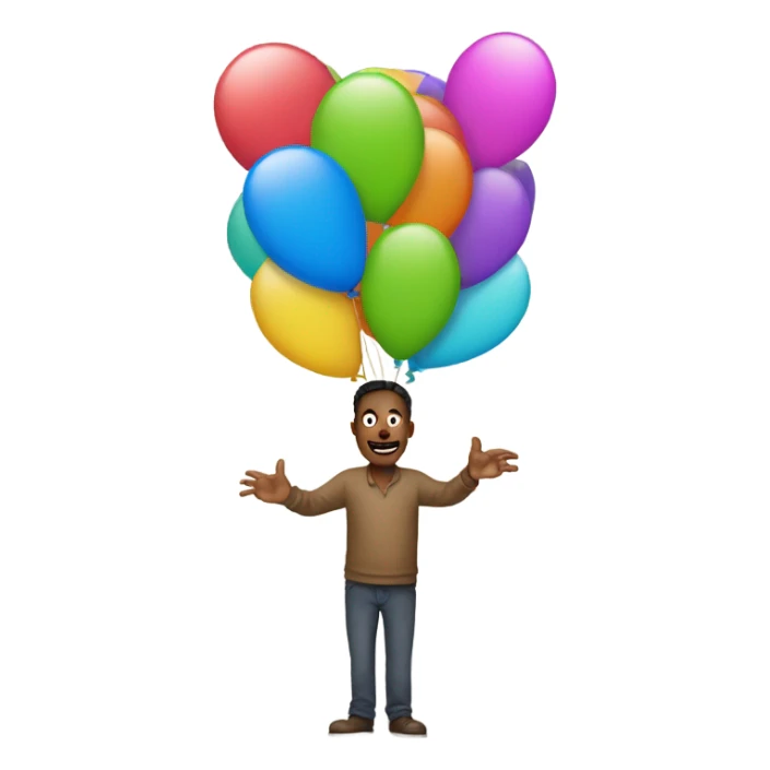 Mr balloon hands sticker