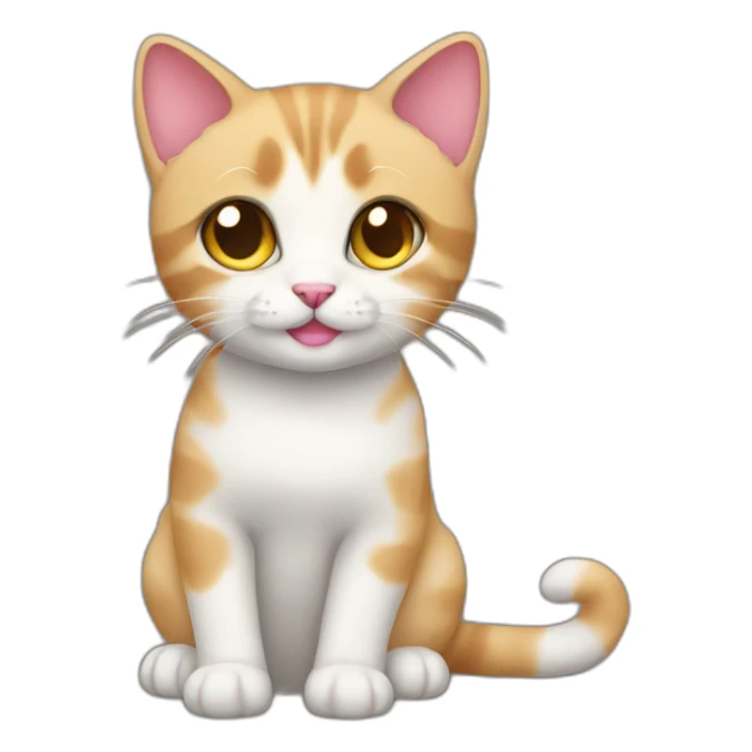 Little lesbian color cat sticker