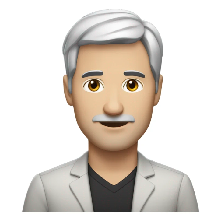 Middle-aged, handsome white guy with black hair ￼ sticker