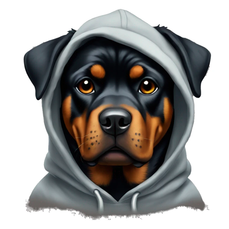 Rottweiler in a hoodie  sticker