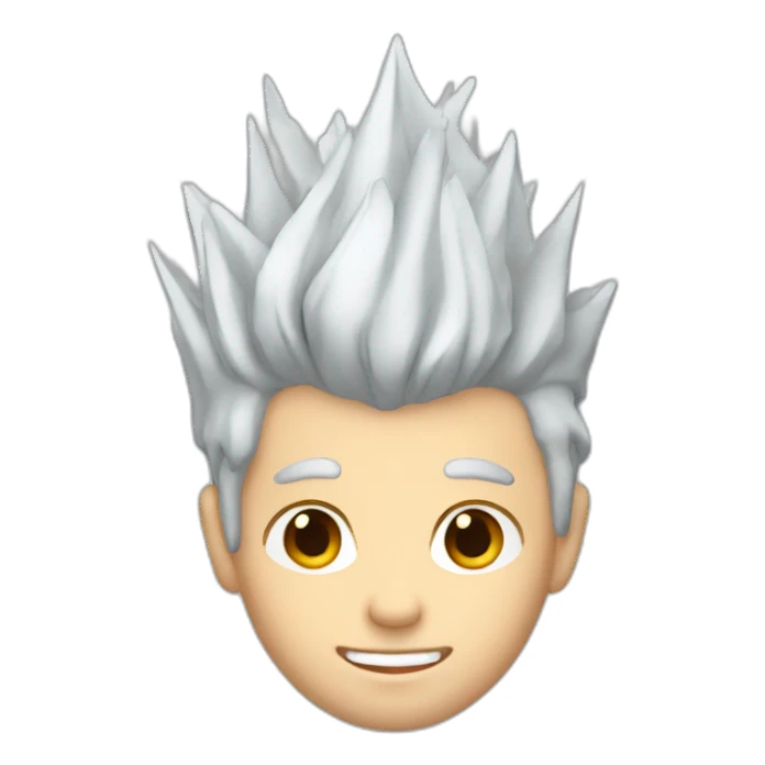 pale white guy with spiky silver hair sticker