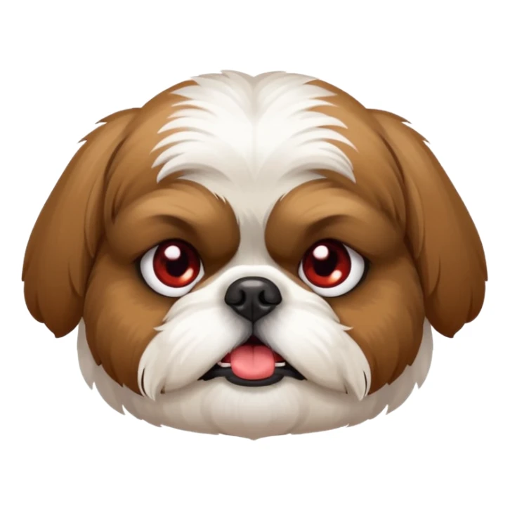 Shih Tzu dog drunk and tired sticker