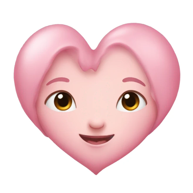 a baby pink heart sticker