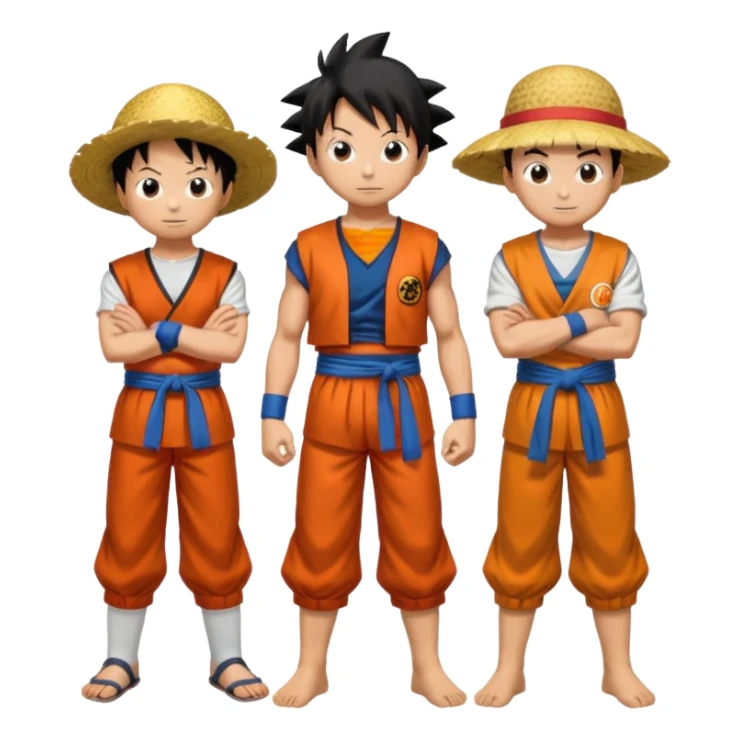Luffy , goku and Saitama sticker
