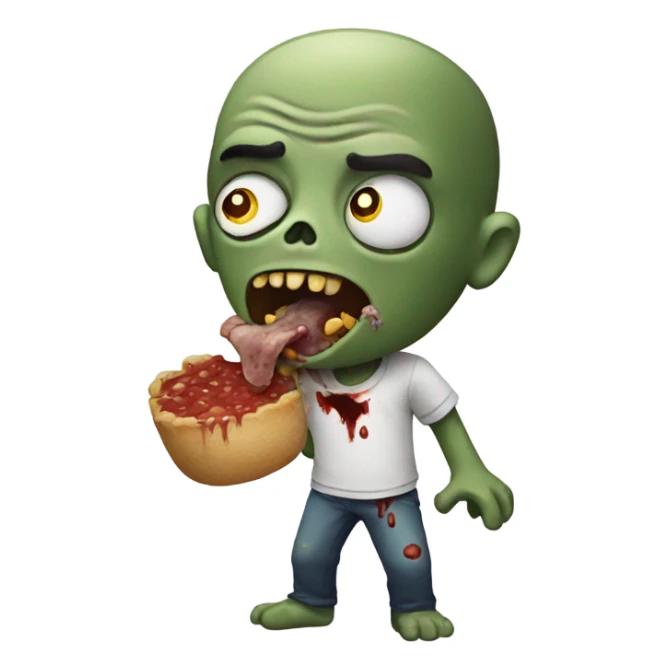 Zombie eating sticker