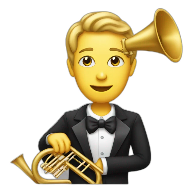 Classical Trombone player in a tuxedo sticker