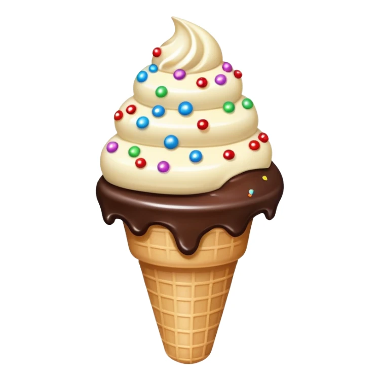 Icecream with toppins on the top sticker