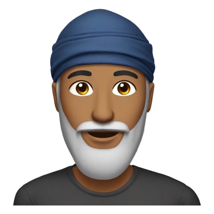 Muslim man with a beard no mustache sticker