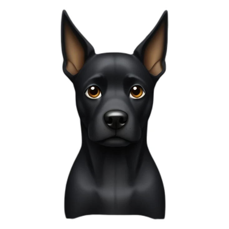 black dog with beard and pointy ears sticker