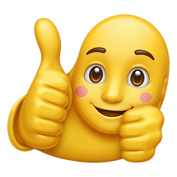 thumbs up emoji, positive and bold sticker