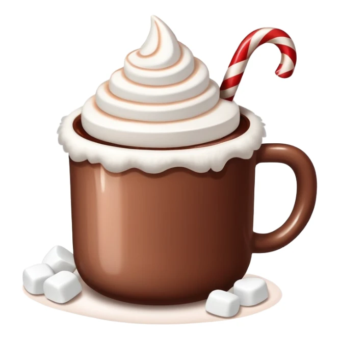 Hot chocolate with marshmallows Christmas themed  sticker