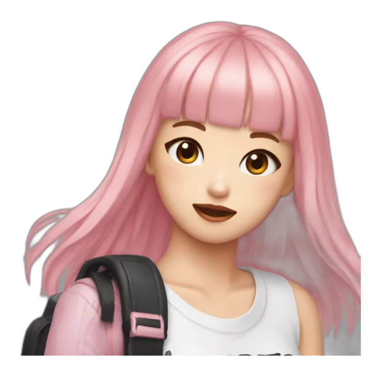 Lisa from blackpink drop money sticker