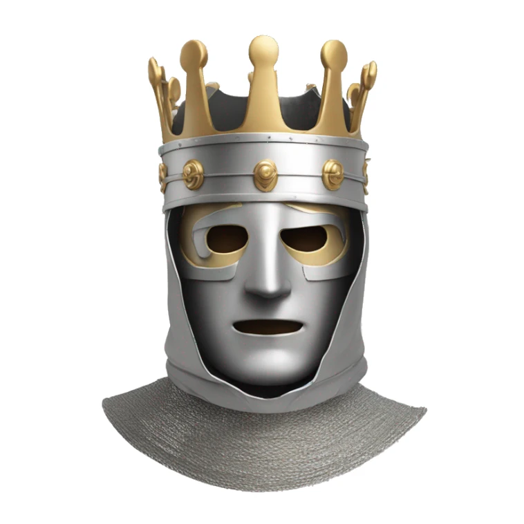 king baldwin IV in silver full face mask up sticker