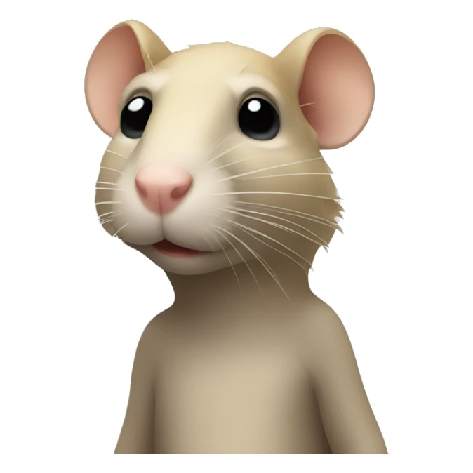 Rat standing with shoulder length blond hair sticker