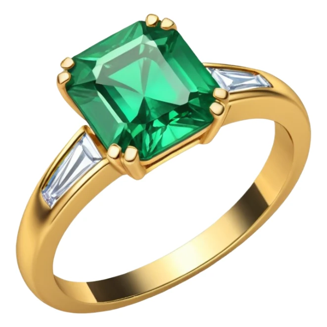 glitter esmerald diamond married ring sticker