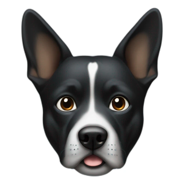 chien noir aux yeux bleus sticker