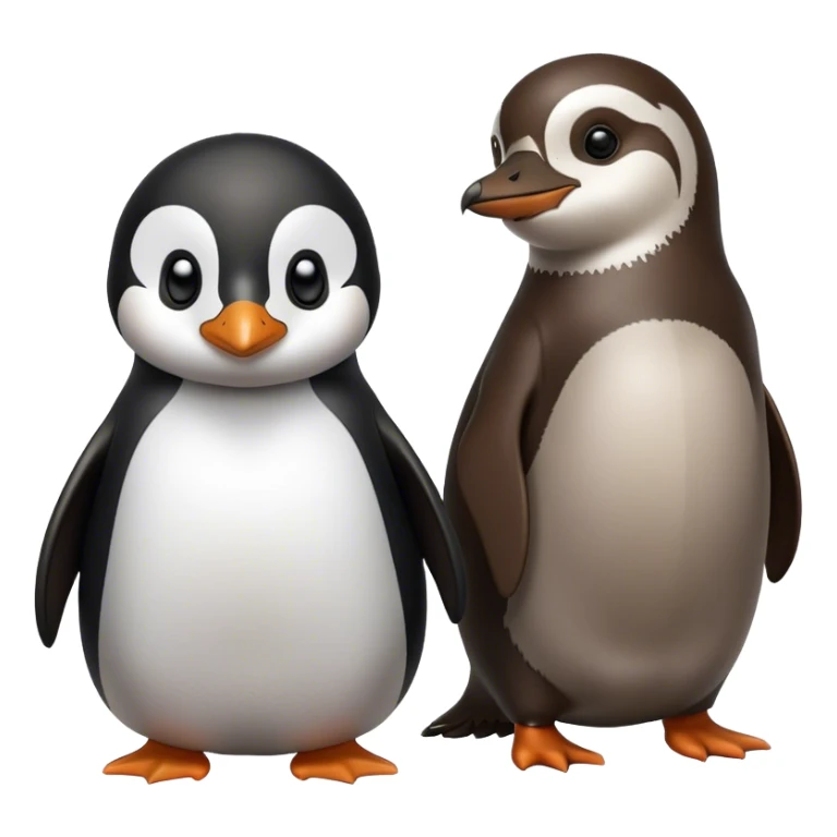 Pinguin love an otter sticker