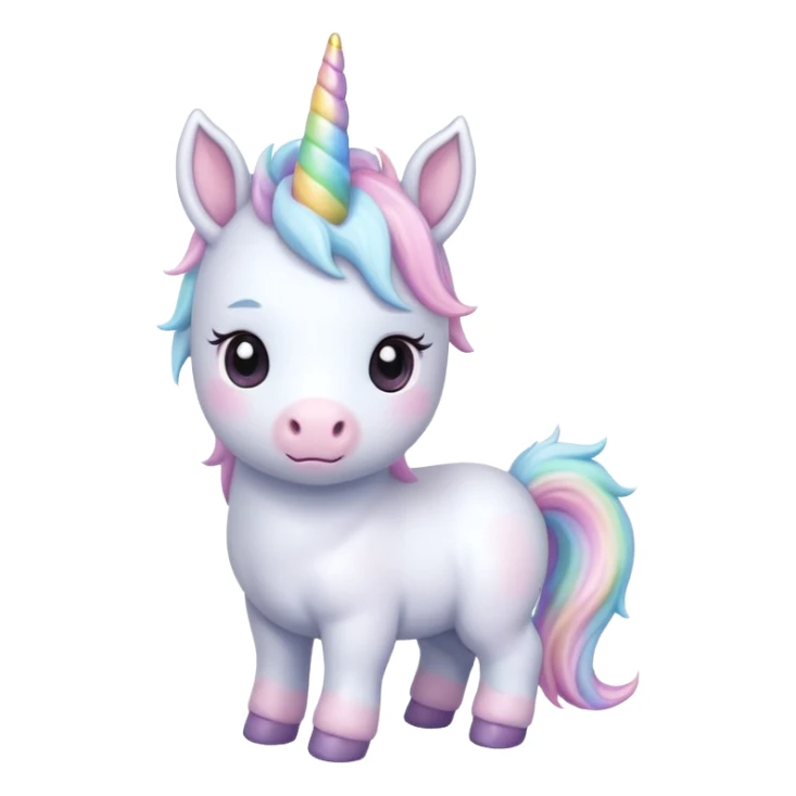 baby unicorn, chibi full body sticker