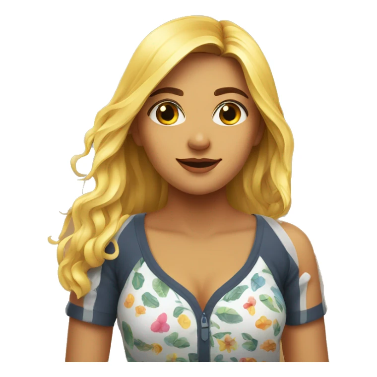 A girl in Goa beach  sticker