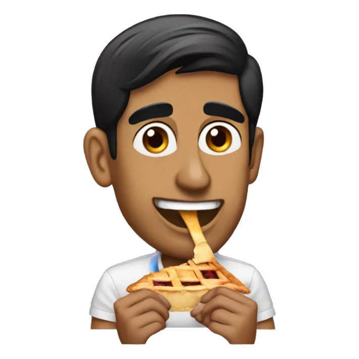 rishi sunak eating a pie sticker