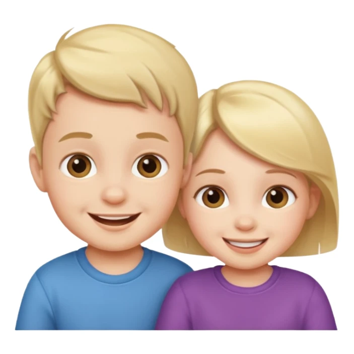 boy and girl babies sticker