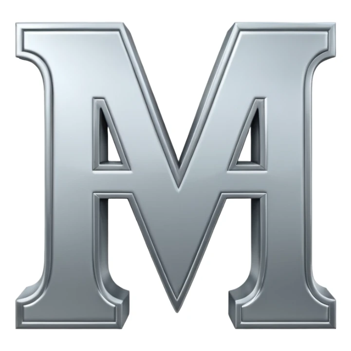 intertwining of two letters M and O sticker