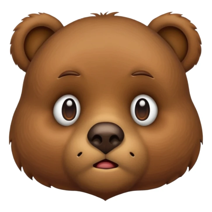 emoji of sad bear sticker