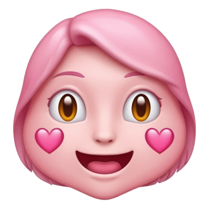 Hell rosa kussmund Emoji mit Herzchen sticker