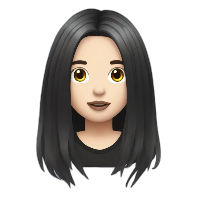 Billie eilish dark hair sticker