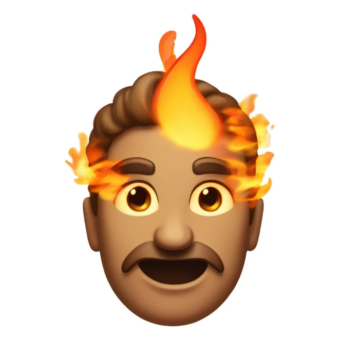 The word, daddy, but on fire ￼ sticker