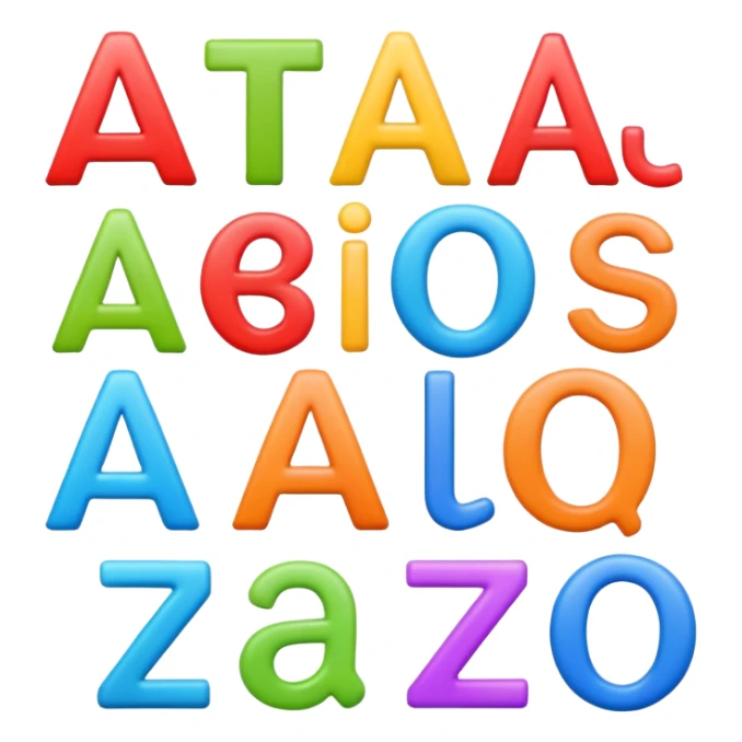 A to z alhpabet sticker