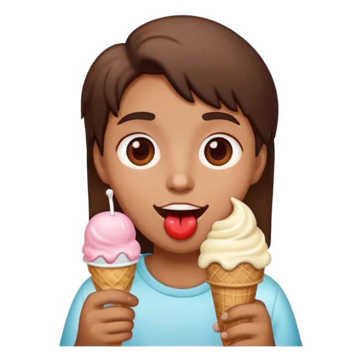 Heart eyes and ice cream sticker