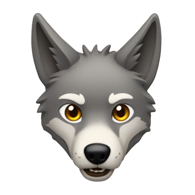 A gray fured wolf badges for YouTube sticker