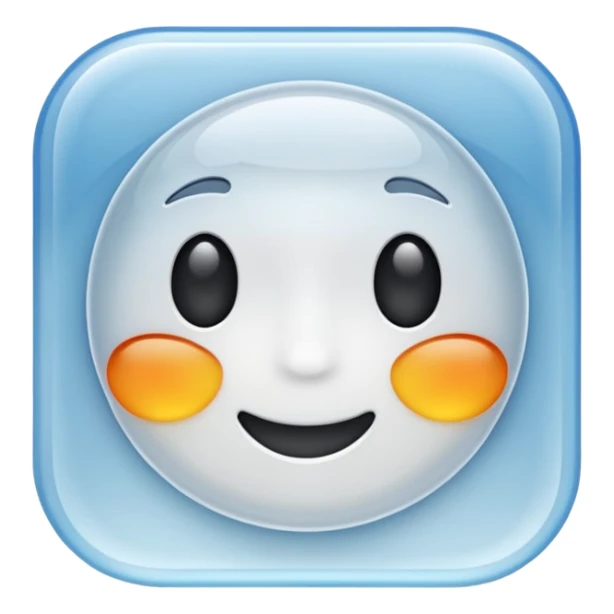 a piece of plastic material. no face sticker