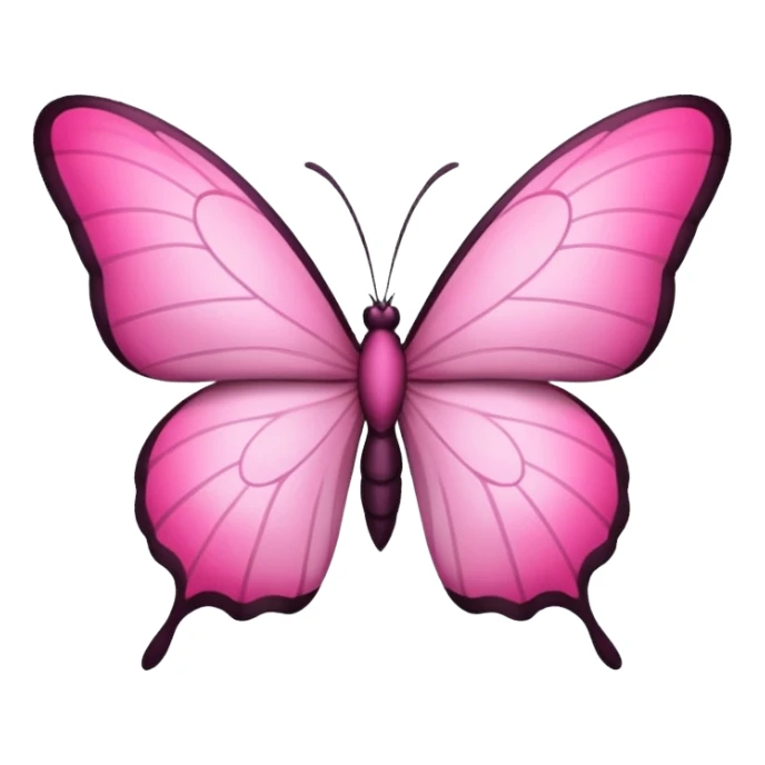 Borboleta rosa meio branca sticker