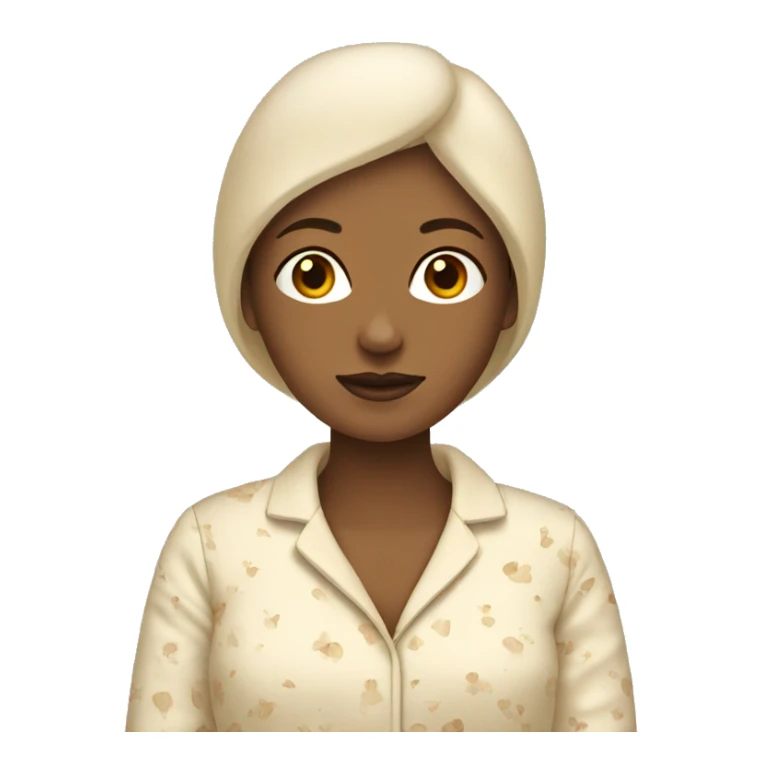 Women en pijama beige  sticker