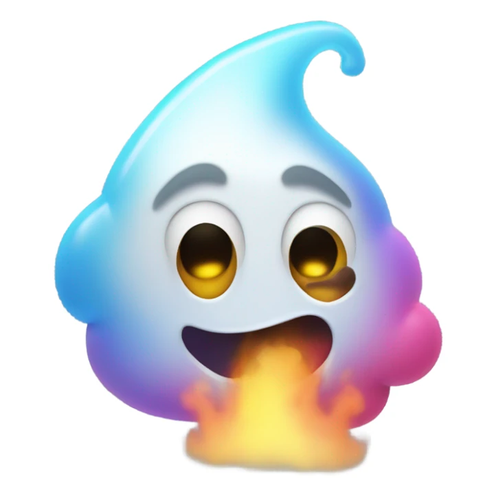 Farting ghost sticker
