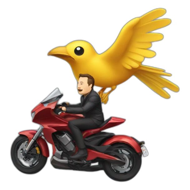 Elon-Musk-riding-Twitter-bird sticker