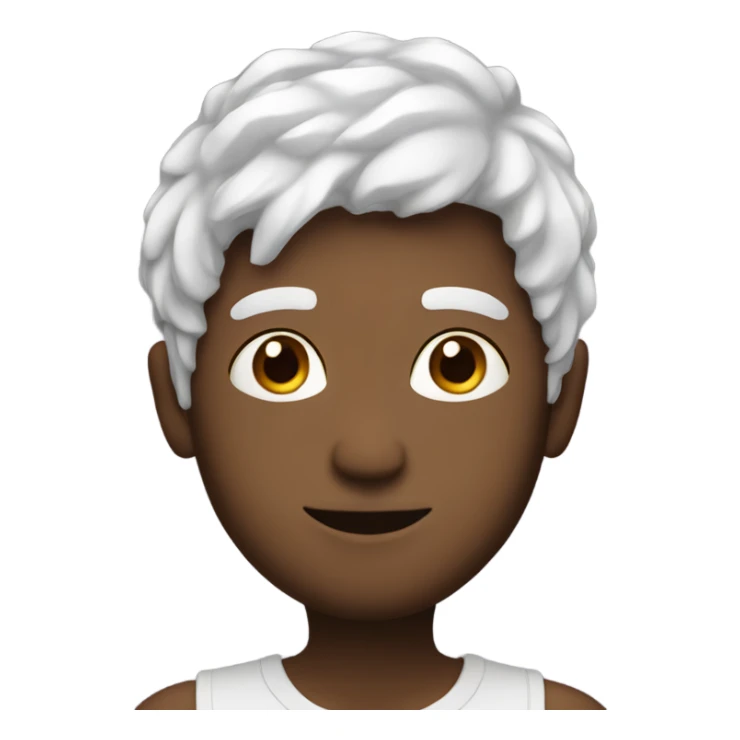 Me with short white wispy hair sticker