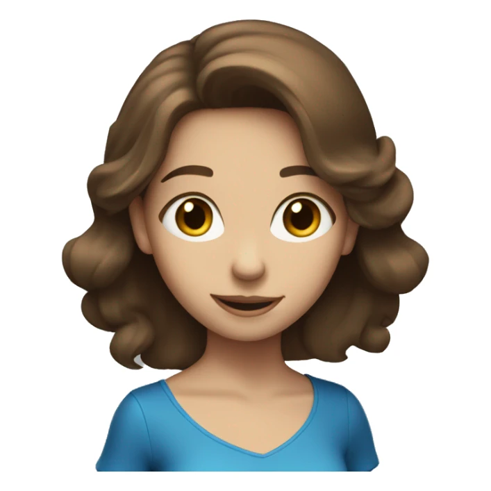 Brown haired girl with blue eyes dancing  sticker