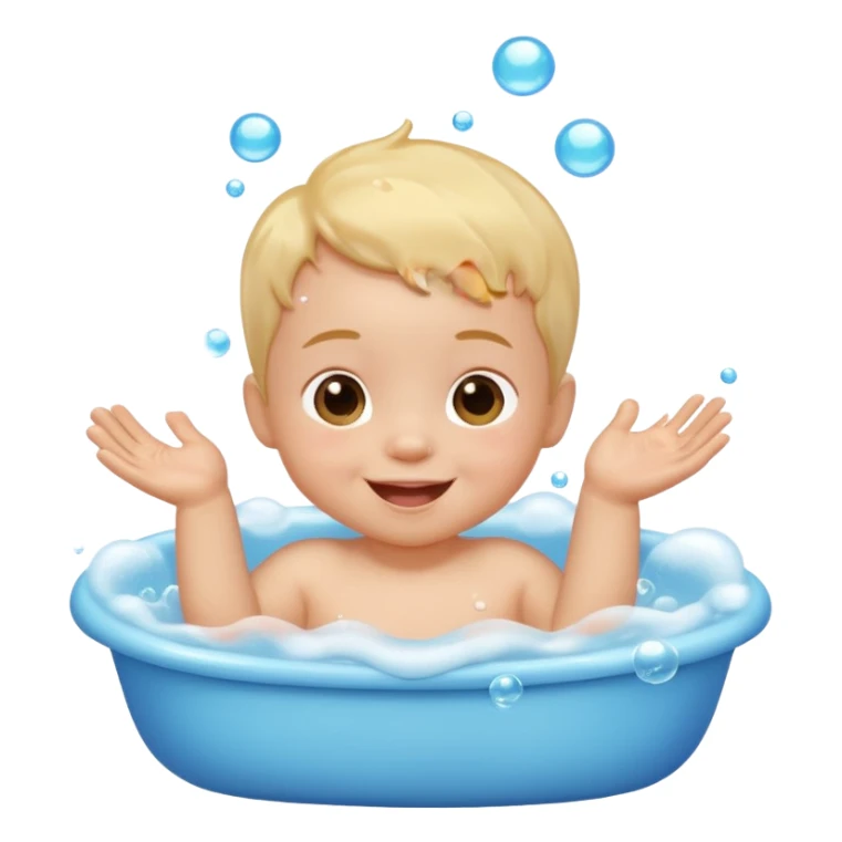 baby in a bath sticker