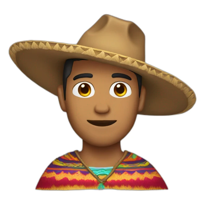 juan with a sombrero and poncho sticker