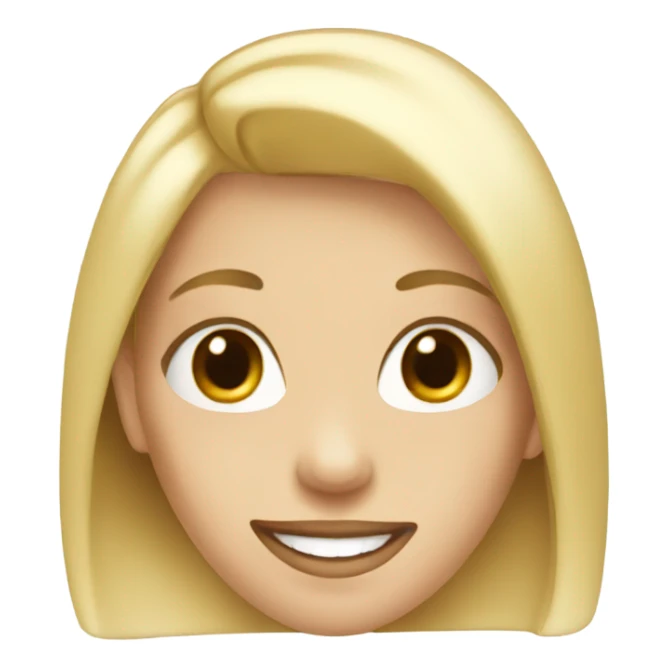 blonde beauty with normal teeth sticker