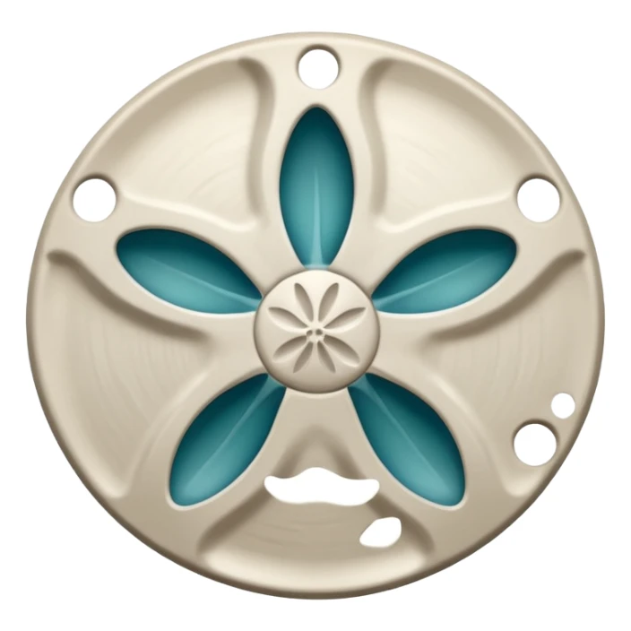 All White sand dollar sticker