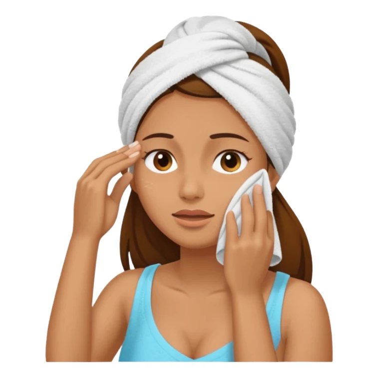 a woman who cleans her face sticker