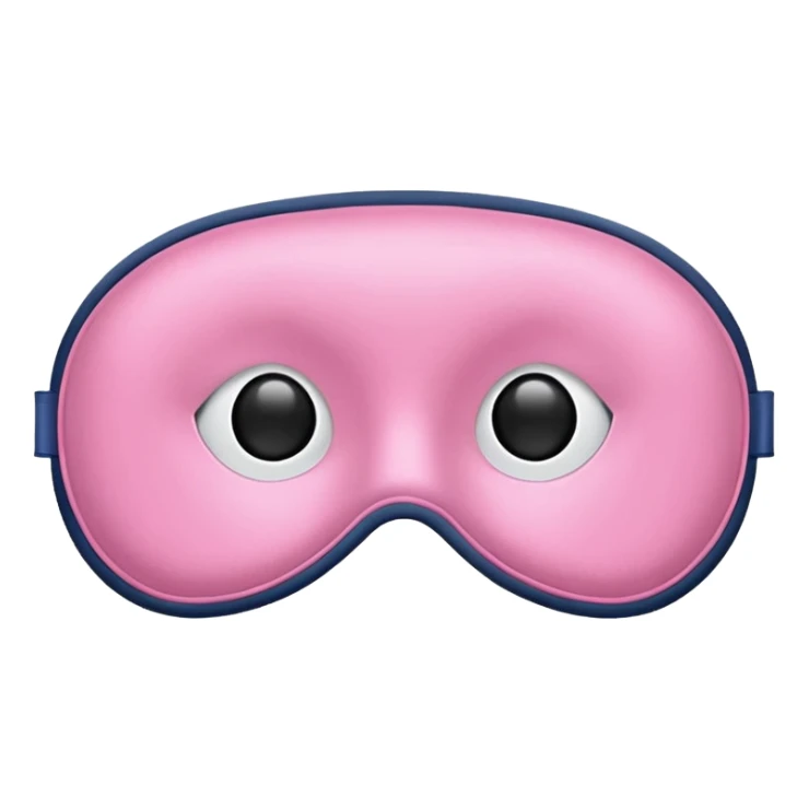 isolated girly silky sleep mask  sticker