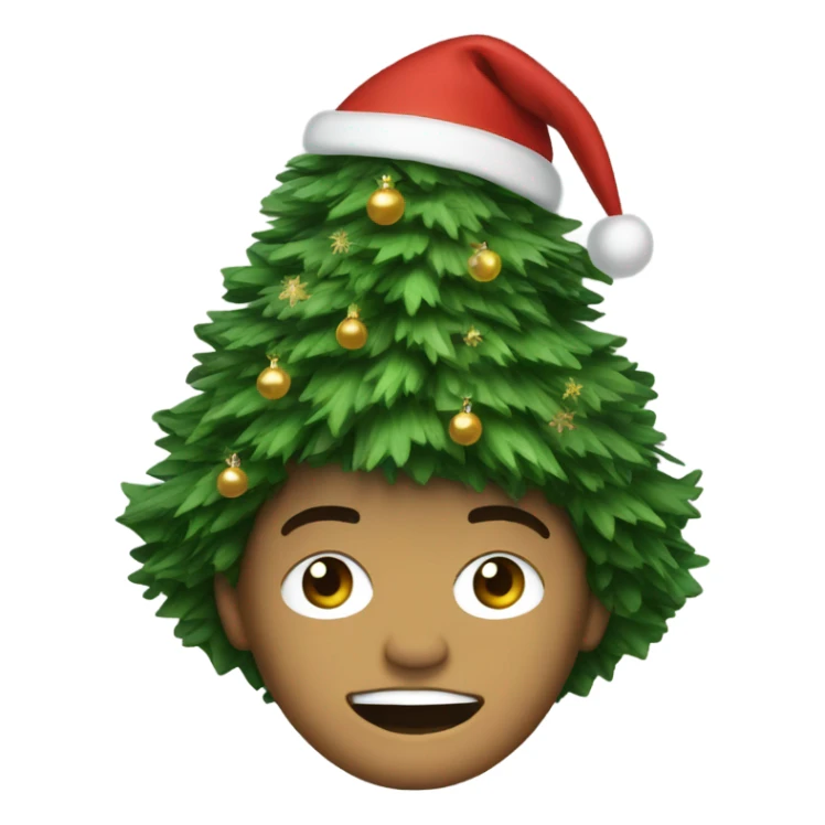Christmas tree of bruno mars face sticker